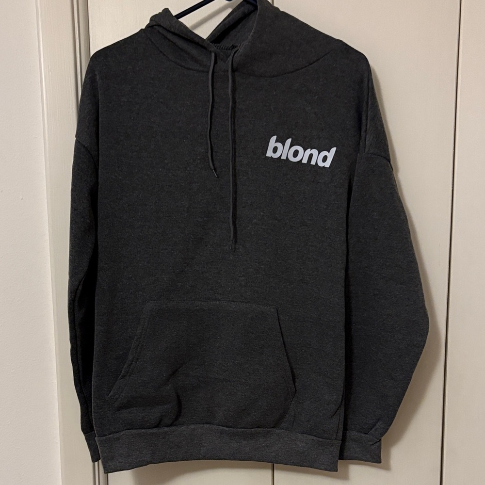 Blond Frank Ocean Dark Gray boys hoodie.